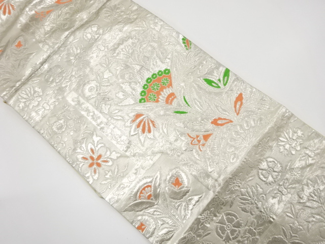 花更紗模様織り出し名古屋帯